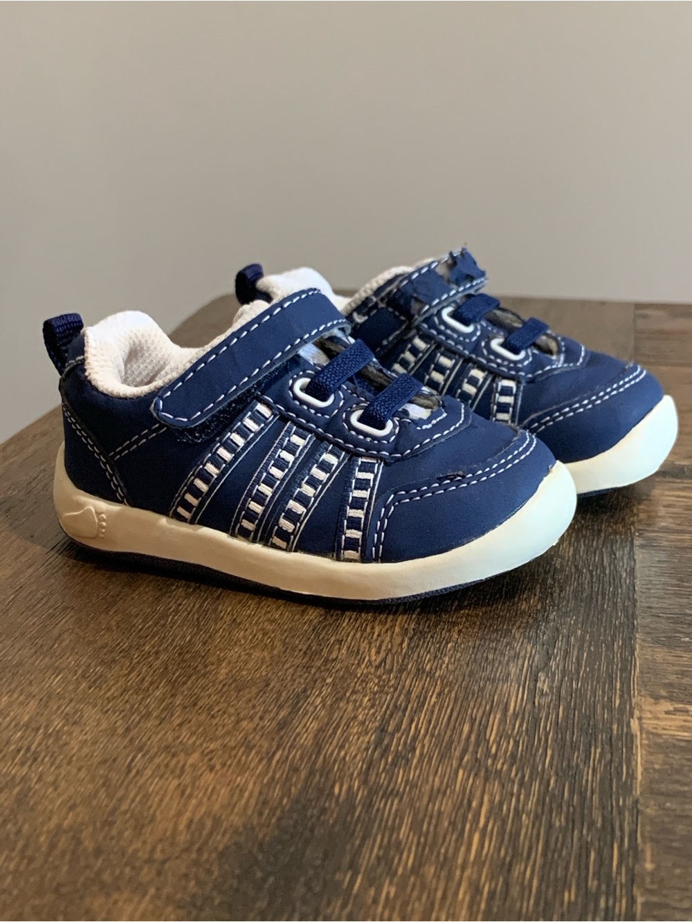 Healthtex Toddler Sneakers – Navy Blue, Size 3 Baby Boy or Girl